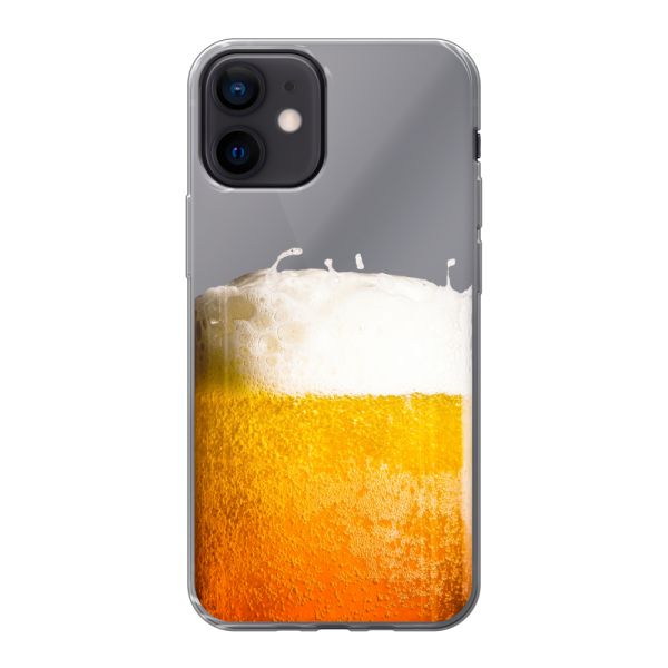 Flexibel iPhone 12 mini hoesje met Vers Getapt Biertje - Bierprint
