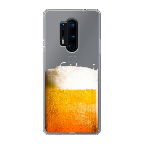 Flexibel OnePlus 8 Pro hoesje met Vers Getapt Biertje - Bierprint
