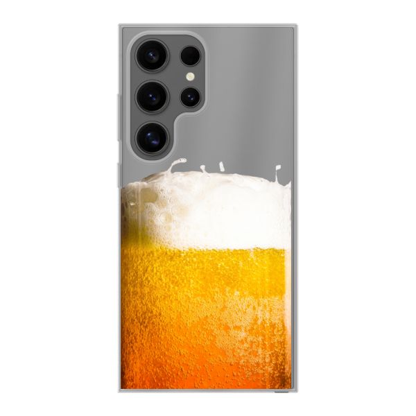 Flexibel Samsung Galaxy S24 Ultra hoesje met Vers Getapt Biertje - Bierprint