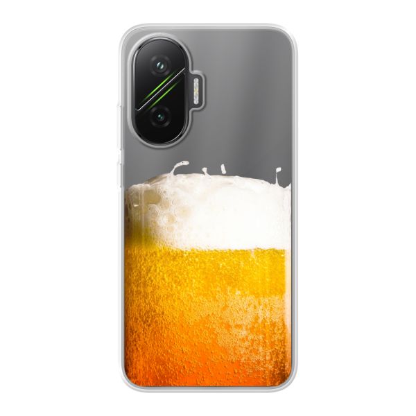 Coque Xiaomi Poco F7 flexible avec Bière Fraîchement Tirée - Imprimé bière
