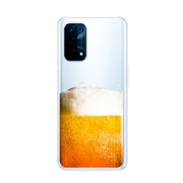 Flexibel Oppo A74 5G hoesje met Vers Getapt Biertje - Bierprint