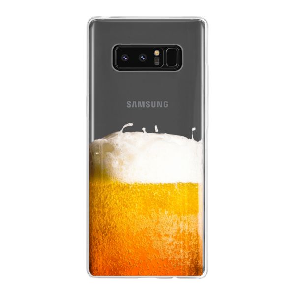 Coque Samsung Galaxy Note 8 flexible avec Bière Fraîchement Tirée - Imprimé bière