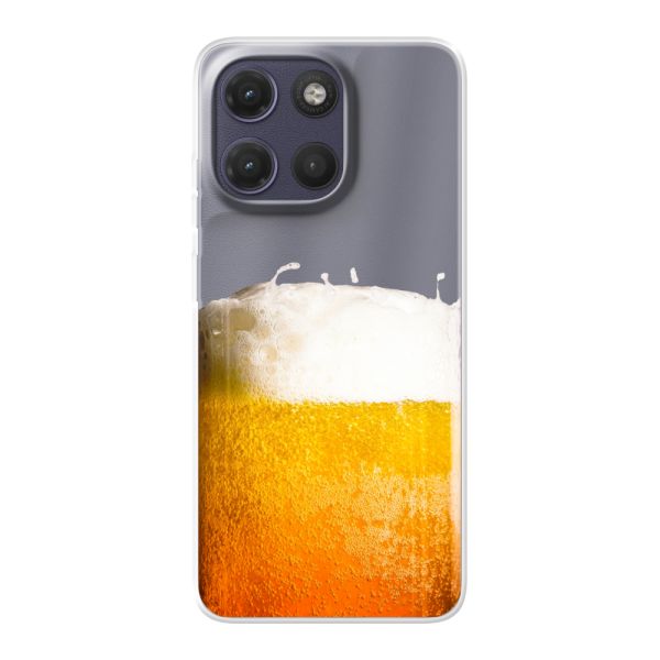Coque Motorola Moto G17 flexible avec Bière Fraîchement Tirée - Imprimé bière