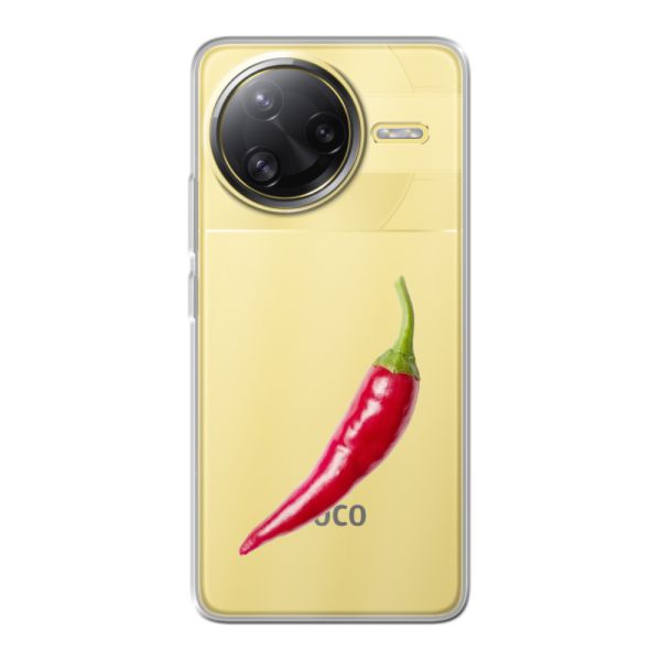 Flexibel Xiaomi Poco F7 Ultra hoesje met Rode Peper - Pittig Design
