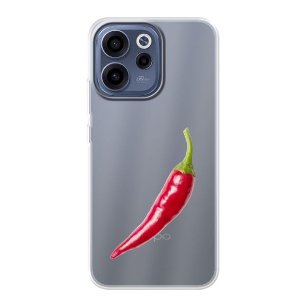 Flexibel Oppo Reno15 F hoesje met Rode Peper - Pittig Design