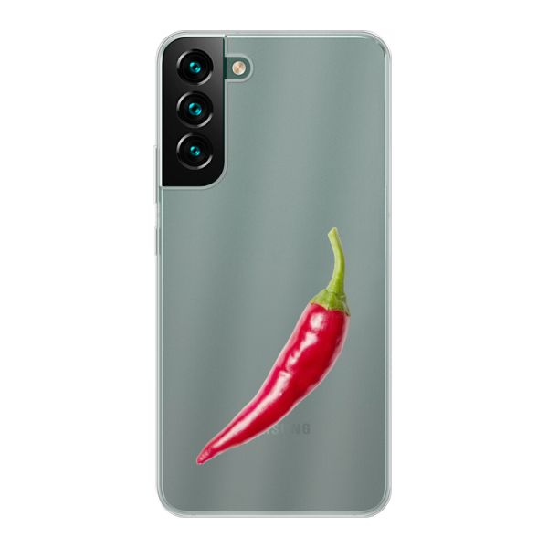 Flexibel Samsung Galaxy S22 Plus hoesje met Rode Peper - Pittig Design