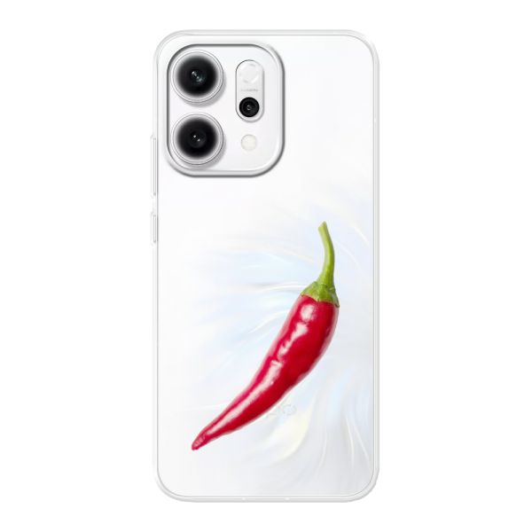 Flexibel Oppo Reno14 Pro hoesje met Rode Peper - Pittig Design