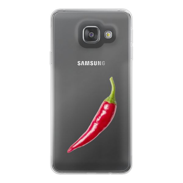 Flexibel Samsung Galaxy A3 (2016) hoesje met Rode Peper - Pittig Design