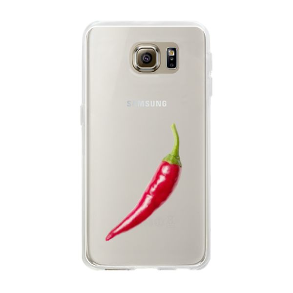 Flexibel Samsung Galaxy S6 hoesje met Rode Peper - Pittig Design
