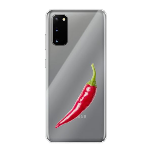 Flexibel Samsung Galaxy S20 / S20 5G hoesje met Rode Peper - Pittig Design