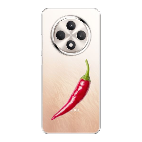Flexibel Oppo Reno12 F hoesje met Rode Peper - Pittig Design