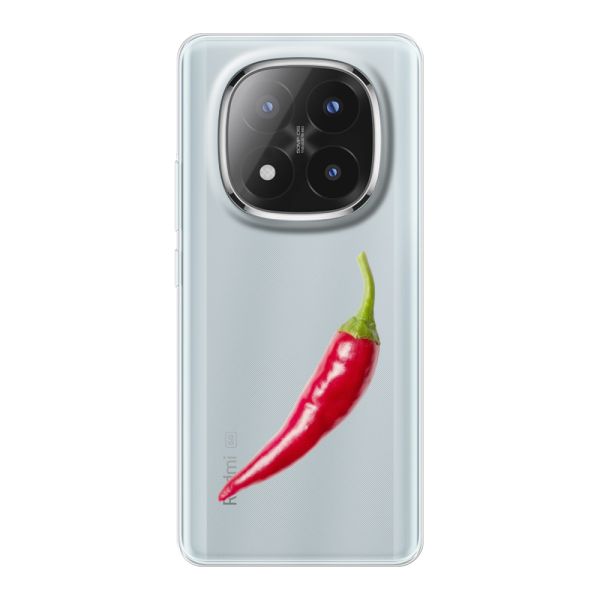 Flexibel Xiaomi Redmi Note 14 Pro+ hoesje met Rode Peper - Pittig Design