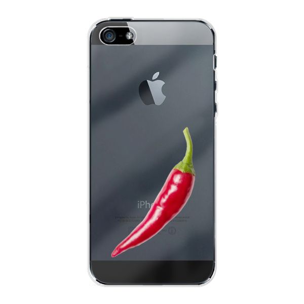 Flexibel iPhone 5 / 5s hoesje met Rode Peper - Pittig Design