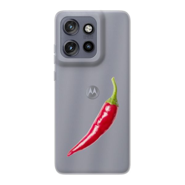 Flexibel Motorola Edge 50 Neo hoesje met Rode Peper - Pittig Design