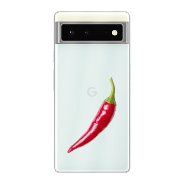 Flexibel Google Pixel 6 hoesje met Rode Peper - Pittig Design
