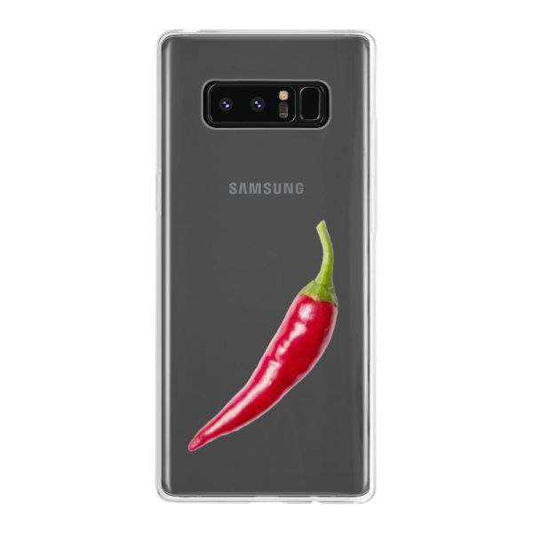 Flexibel Samsung Galaxy Note 8 hoesje met Rode Peper - Pittig Design