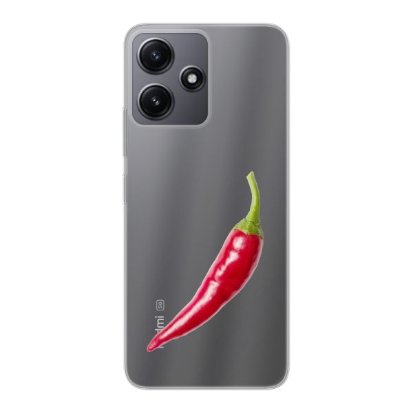Flexibel Xiaomi Redmi 12 / 12 5G hoesje met Rode Peper - Pittig Design