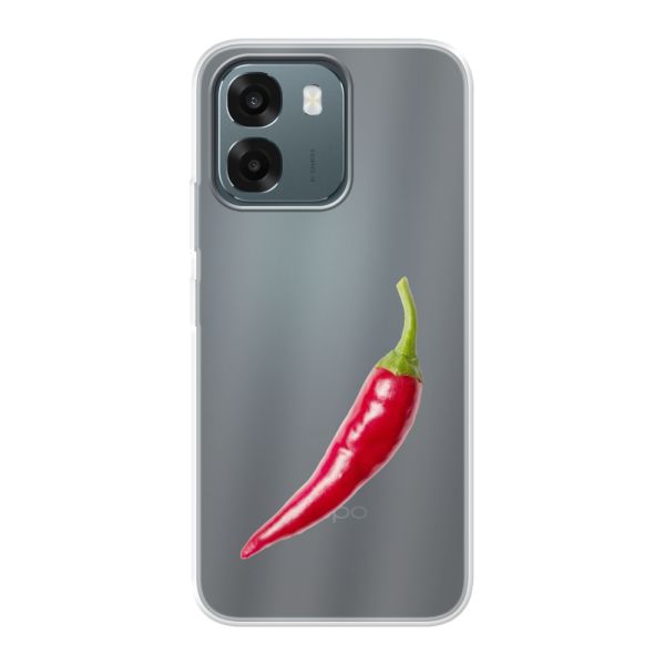Flexibel Oppo A6s 4G hoesje met Rode Peper - Pittig Design