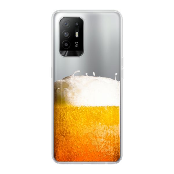 Funda flexible Oppo A94 5G / A95 5G con Cerveza Recién Tirada - Estampado de cerveza