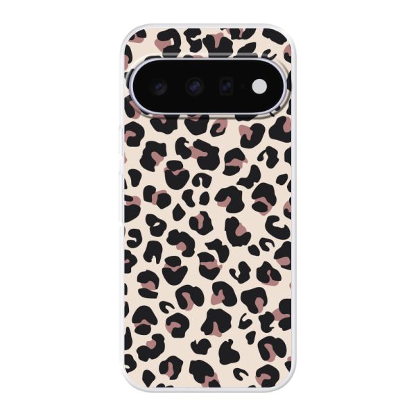 Flexibel Google Pixel 11 Pro XL hoesje met Panter Print - Beige Luipaardprint