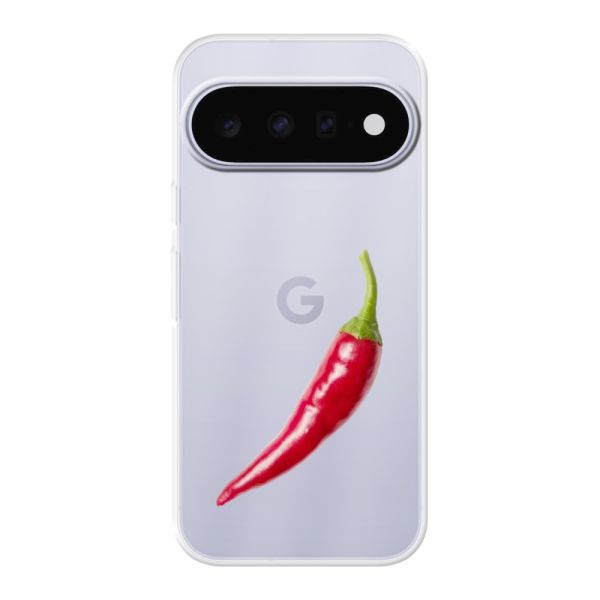 Flexibel Google Pixel 11 Pro XL hoesje met Rode Peper - Pittig Design