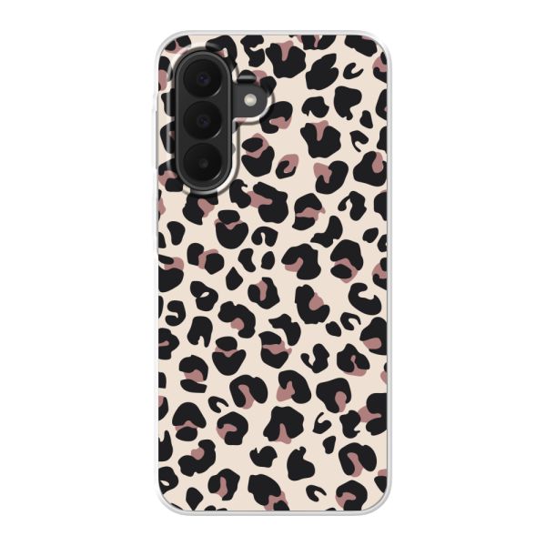 Coque Samsung Galaxy A27 flexible avec imprimé panthère – léopard beige