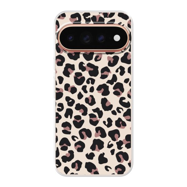 Flexibel Google Pixel 11 Pro hoesje met Panter Print - Beige Luipaardprint