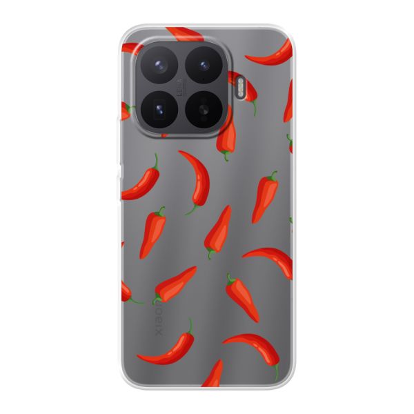 Coque Xiaomi 17T Pro flexible avec Piments Rouges - Motif Transparent Chili Pepper