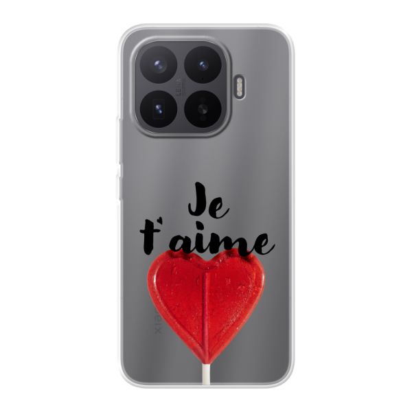 Coque Xiaomi 17T Pro flexible avec sucette en forme de cœur - Je t'aime