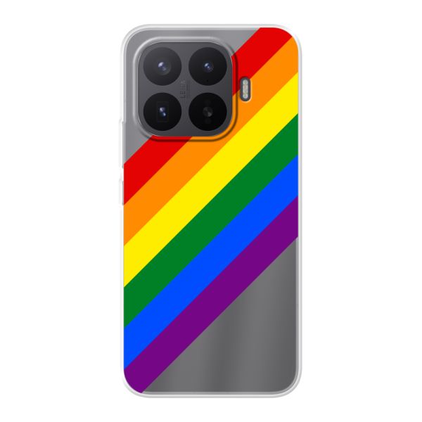 Coque Xiaomi 17T Pro flexible avec arc-en-ciel diagonal - rayures Pride