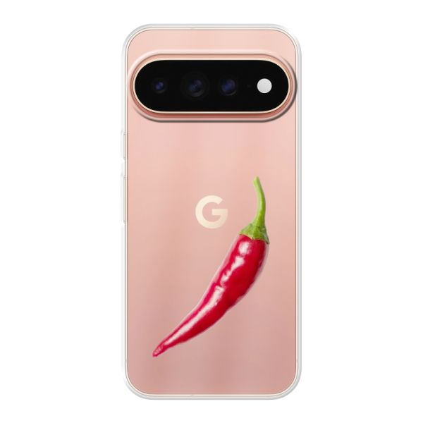 Flexibel Google Pixel 11 Pro hoesje met Rode Peper - Pittig Design
