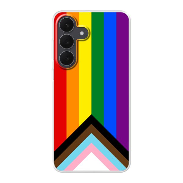 Coque Samsung Galaxy S26 FE flexible avec Drapeau arc-en-ciel - Drapeau Progress Pride