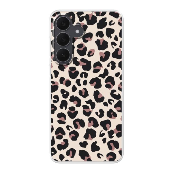 Coque Samsung Galaxy S26 FE flexible avec imprimé panthère – léopard beige