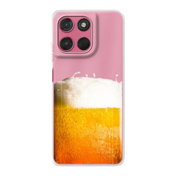 Coque Motorola Moto G57 flexible avec Bière Fraîchement Tirée - Imprimé bière