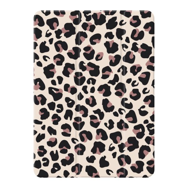 iPad Air (2020 & 2022) Smart Case met Panterprint - Luipaardprint Beige Roze
