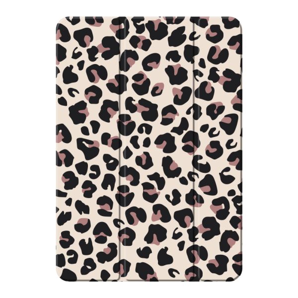 iPad Air (2013 & 2014) Smart Case met Panterprint - Luipaardprint Beige Roze