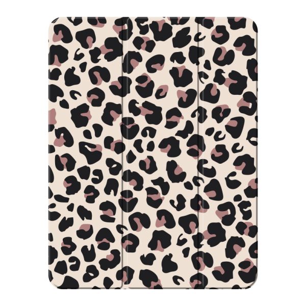 iPad Air 13-inch (2024, 2025 & 2026) Smart Case met Panterprint - Luipaardprint Beige Roze