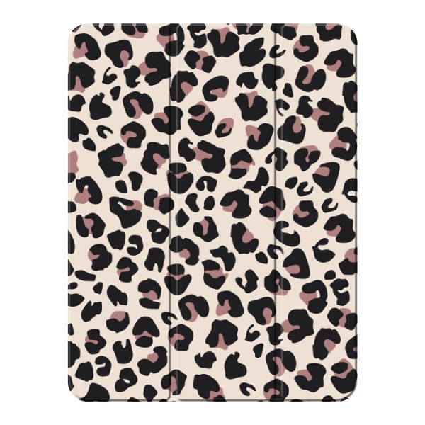 iPad Pro 13-inch (2024 & 2025) Smart Case met Panterprint - Luipaardprint Beige Roze