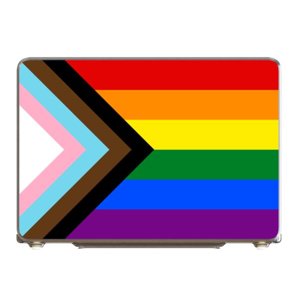 Premium MacBook Neo 13-inch case met Progress Pride Vlag - Regenboog en inclusief design