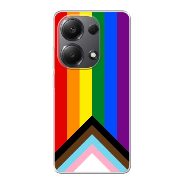 Coque Xiaomi Redmi Note 13 Pro 4G flexible transparente avec Drapeau arc-en-ciel - Drapeau Progress Pride