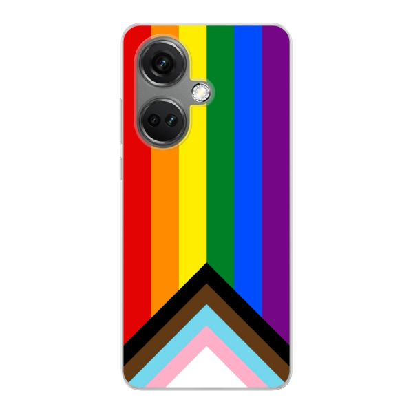 Coque OnePlus Nord CE 3 (5G) flexible transparente avec Drapeau arc-en-ciel - Drapeau Progress Pride
