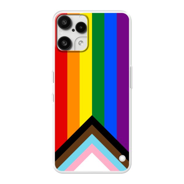 Coque Nothing Phone (3a) Lite flexible transparente avec Drapeau arc-en-ciel - Drapeau Progress Pride