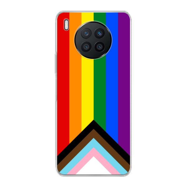 Coque Huawei Nova 8i flexible transparente avec Drapeau arc-en-ciel - Drapeau Progress Pride