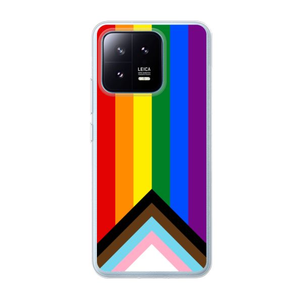 Coque Xiaomi 13 Pro flexible transparente avec Drapeau arc-en-ciel - Drapeau Progress Pride