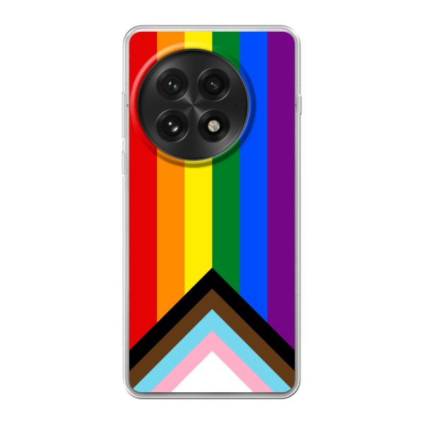 Coque OnePlus 13 flexible transparente avec Drapeau arc-en-ciel - Drapeau Progress Pride