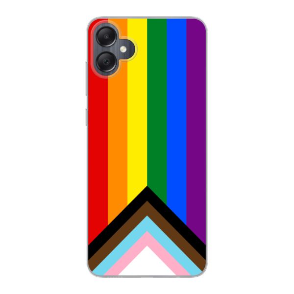 Coque Samsung Galaxy A05 flexible transparente avec Drapeau arc-en-ciel - Drapeau Progress Pride