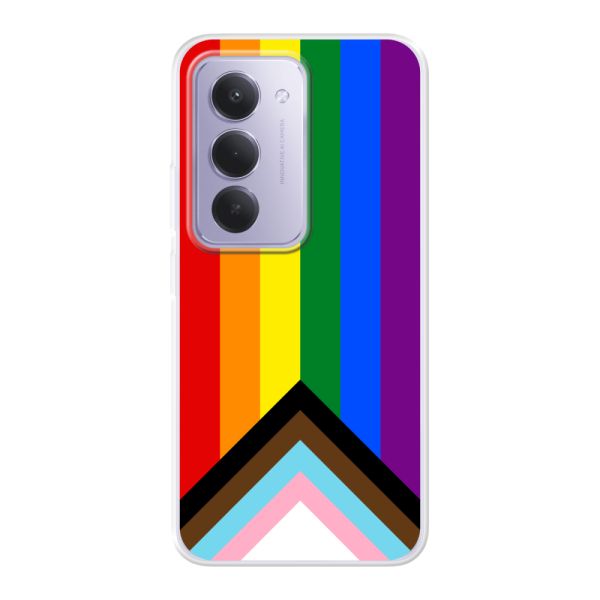 Funda Xiaomi Redmi 15 4G flexible transparente con Bandera arcoíris - Bandera Progress Pride