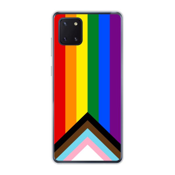 Coque Samsung Galaxy Note 10 Lite flexible transparente avec Drapeau arc-en-ciel - Drapeau Progress Pride