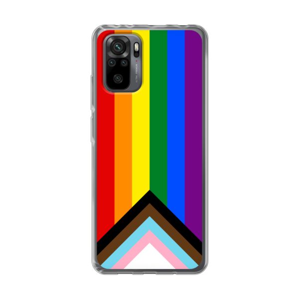 Coque Xiaomi Redmi Note 10 Pro flexible transparente avec Drapeau arc-en-ciel - Drapeau Progress Pride
