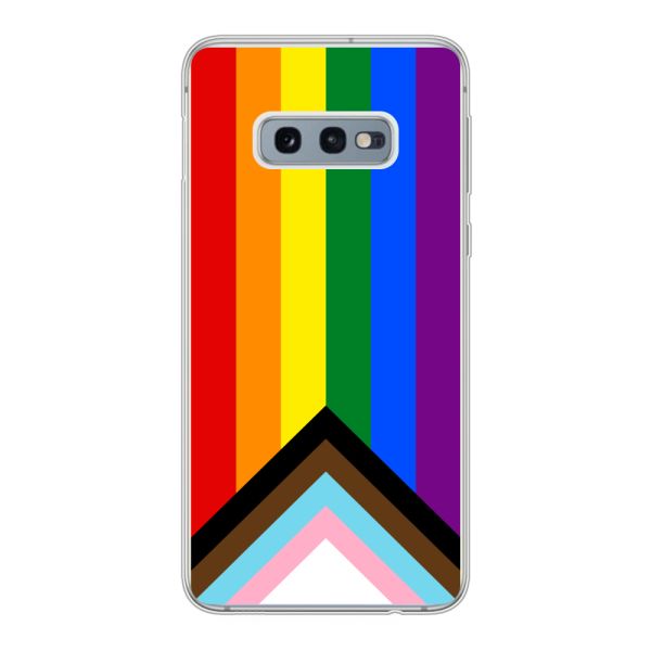 Coque Samsung Galaxy S10e flexible transparente avec Drapeau arc-en-ciel - Drapeau Progress Pride